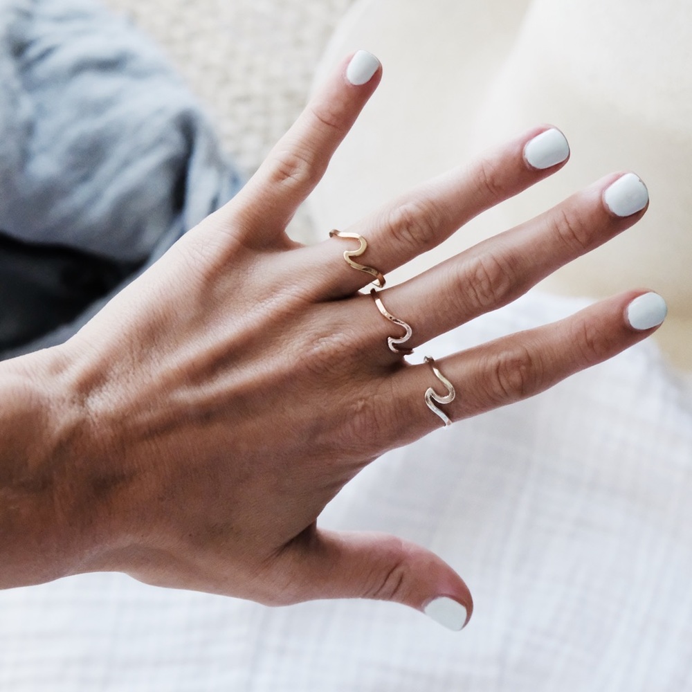 “Sadie” Wave Ring - Picture 2 of 5